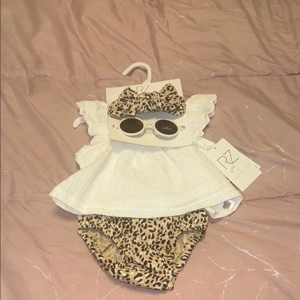 Rachel Zoe White and Brown Sunglasses with Decorative Details